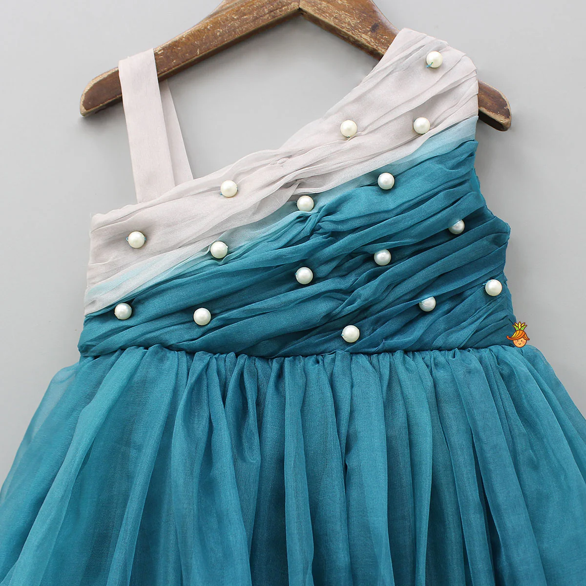 Dual Shaded One Shoulder Gown - Image 3