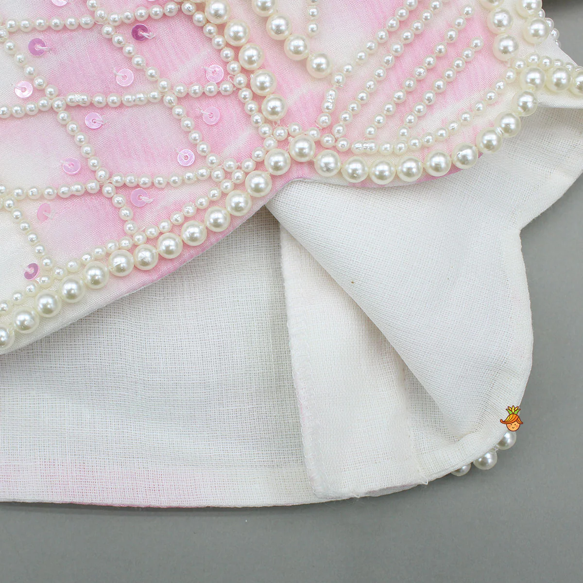 Dual Tone Embellished Embroidered Top And Lehenga With Matching Potli Bag - Image 6