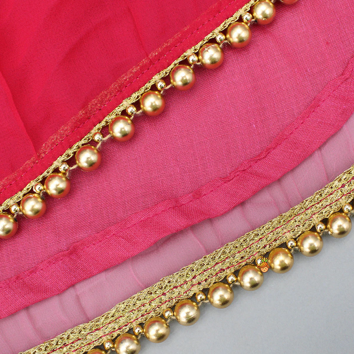 Dual Tone Embroidered Sleeves High Low Kurti - Image 4