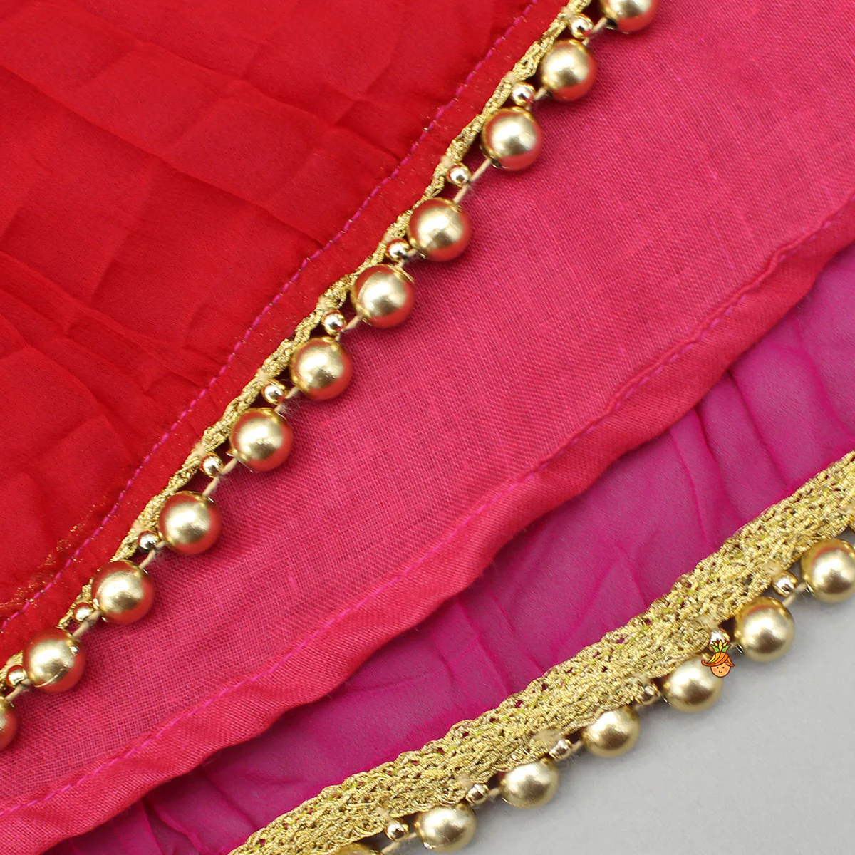 Dual Tone Embroidered Sleeves Kurti - Image 4