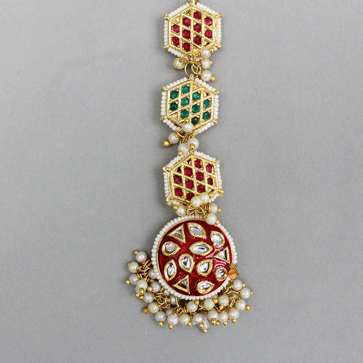 Elegant Artificial Stones Embellished Maang Tikka - Image 3