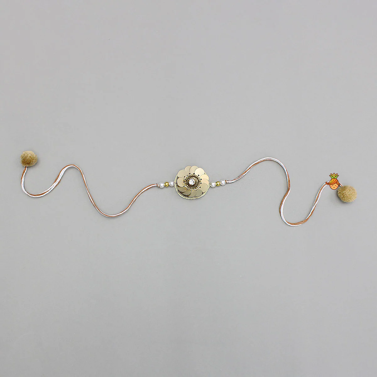 Elegant Floral Sequin Embellished Rakhi
