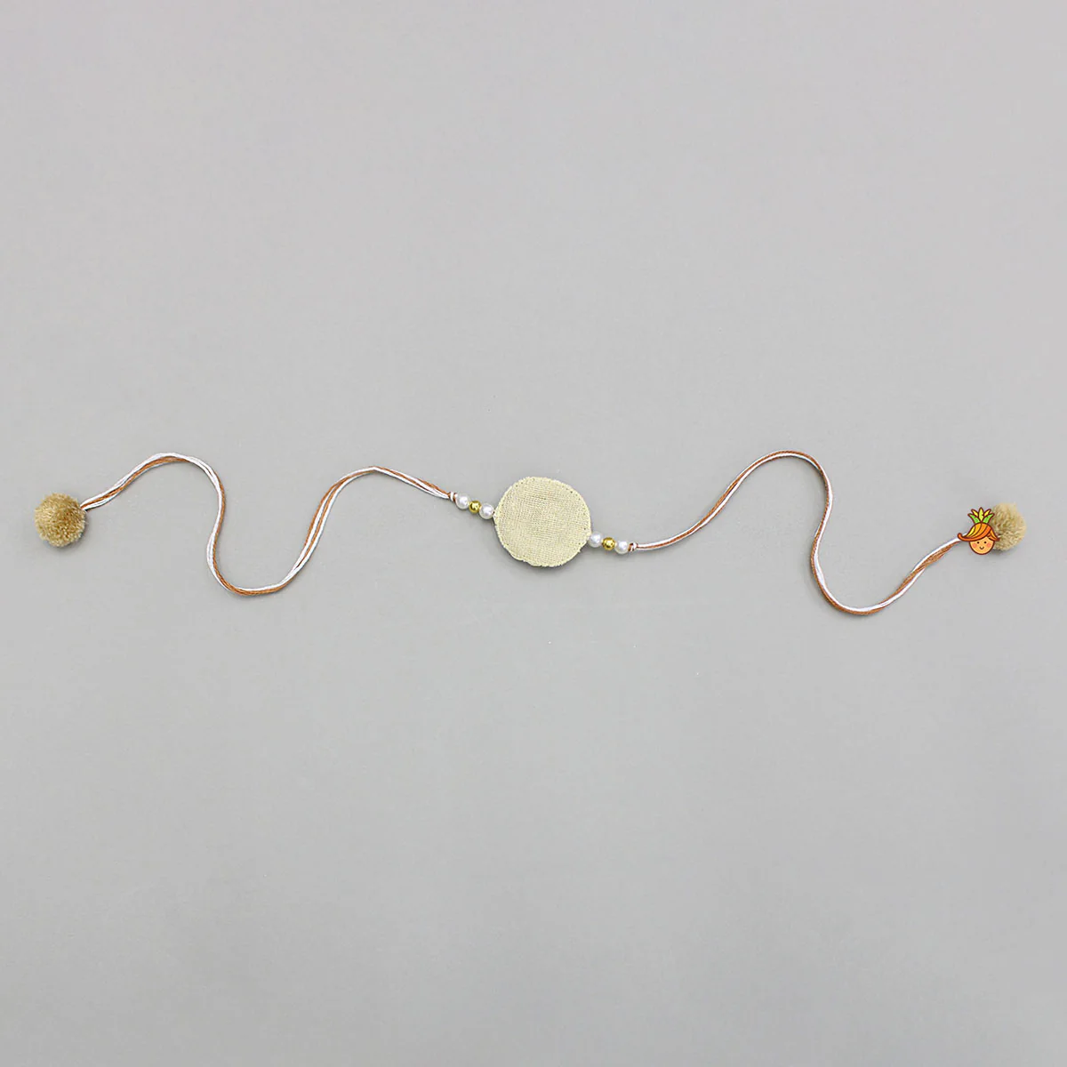 Elegant Floral Sequin Embellished Rakhi - Image 2