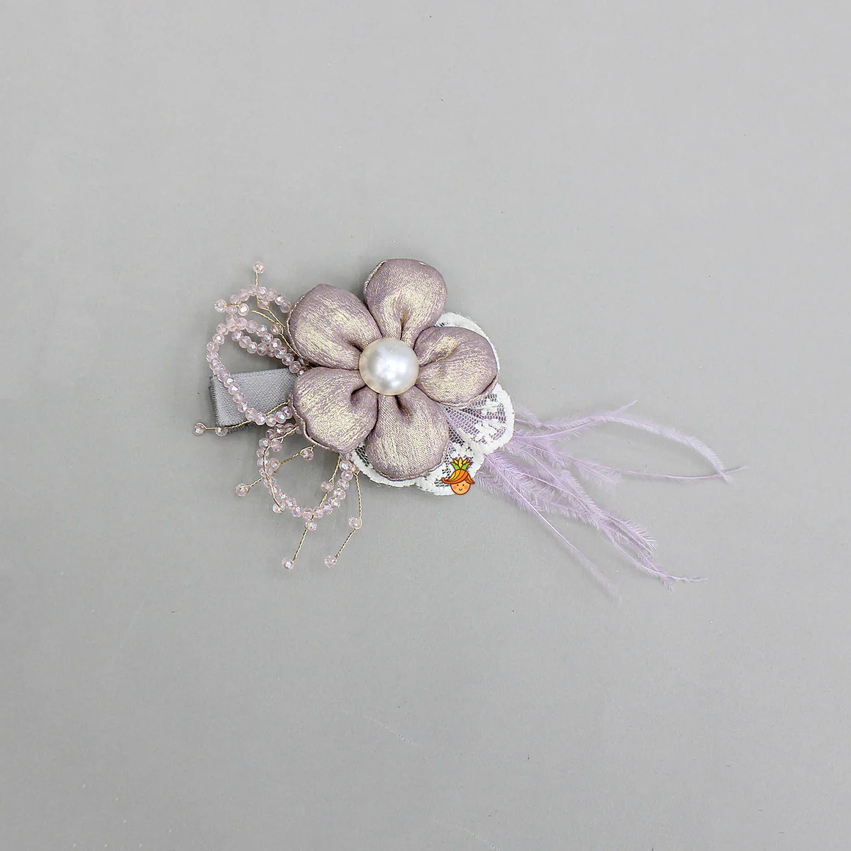 Elegant Floral Shimmery Hair Clip
