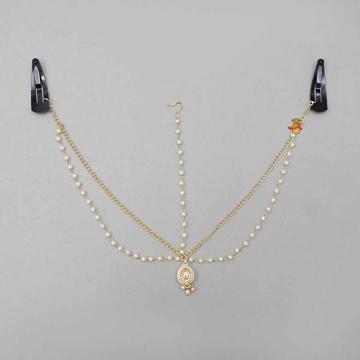 Elegant Layered Chain Maang Tikka - Image 2