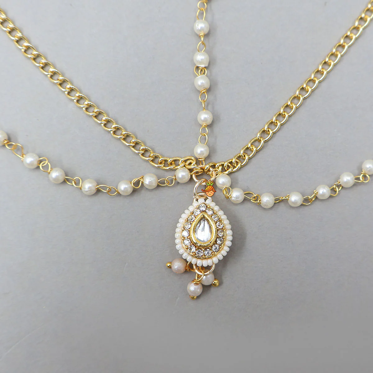 Elegant Layered Chain Maang Tikka - Image 3