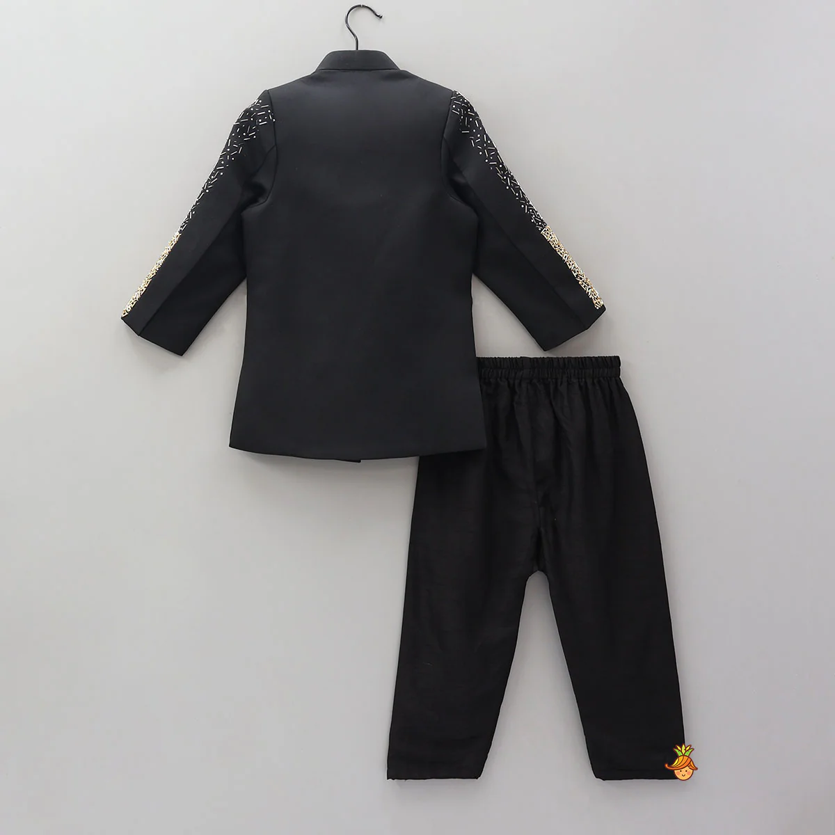 Elegant Long Beads Detailed Sherwani And Pyjama - Image 2