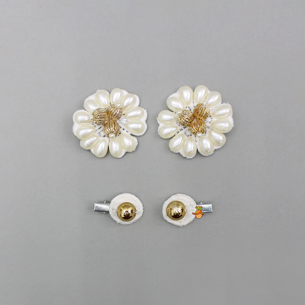 Elegant Patch Work Hair Clip - Set of 4