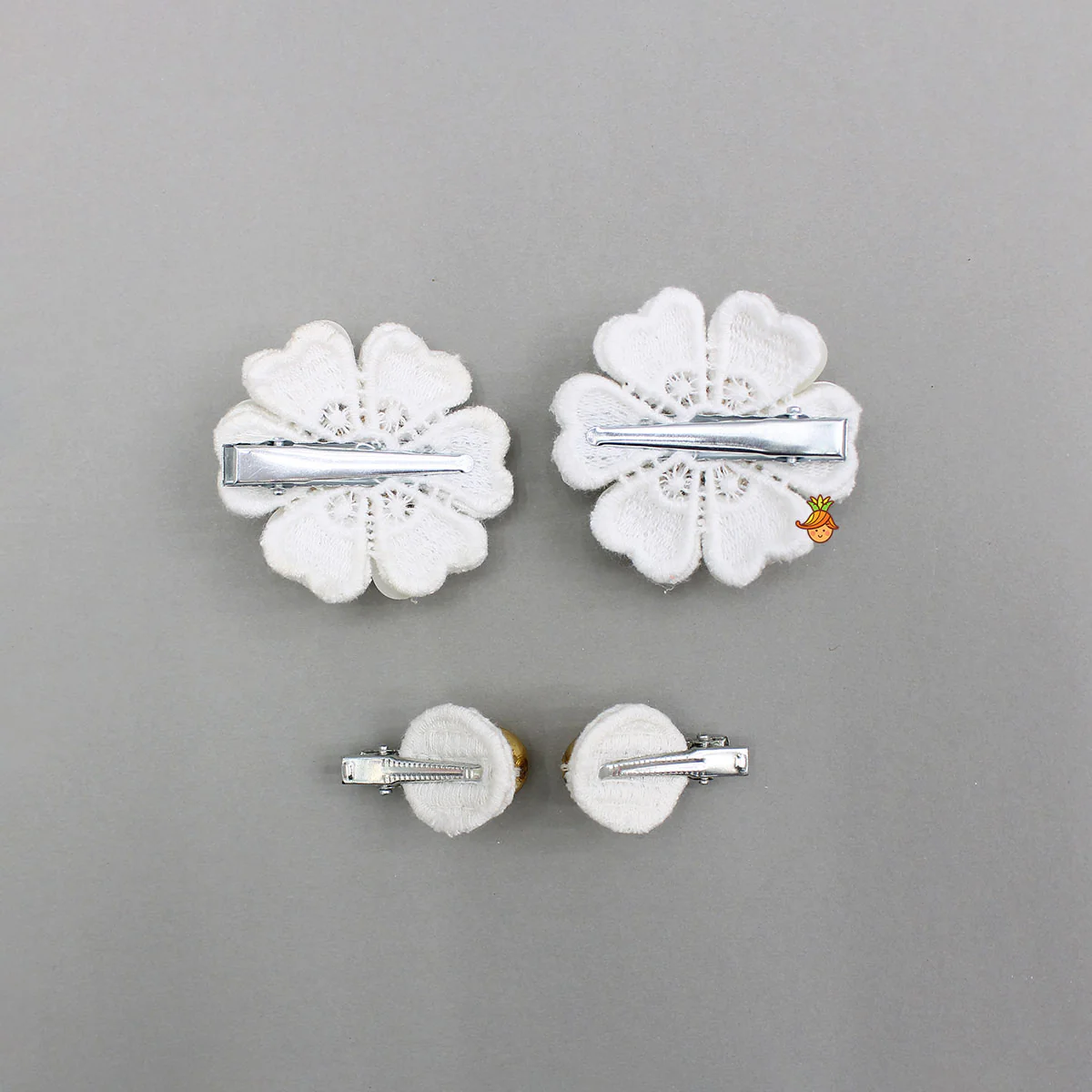Elegant Patch Work Hair Clip - Set of 4 - Image 2