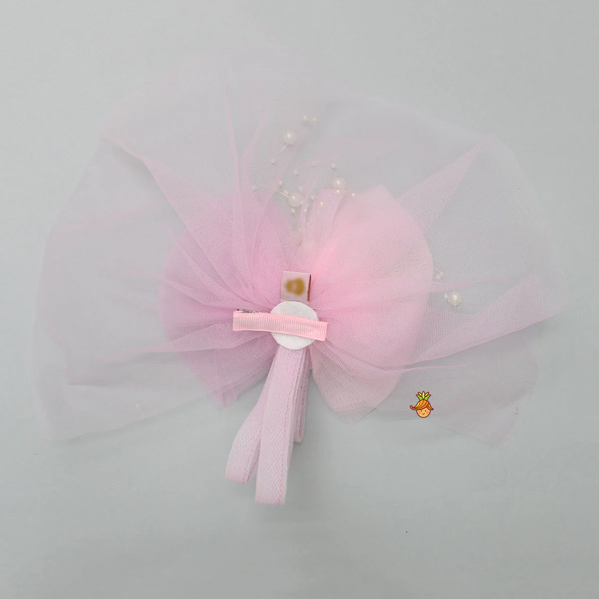 Elegant Pink Floral Hair Clip - Image 2