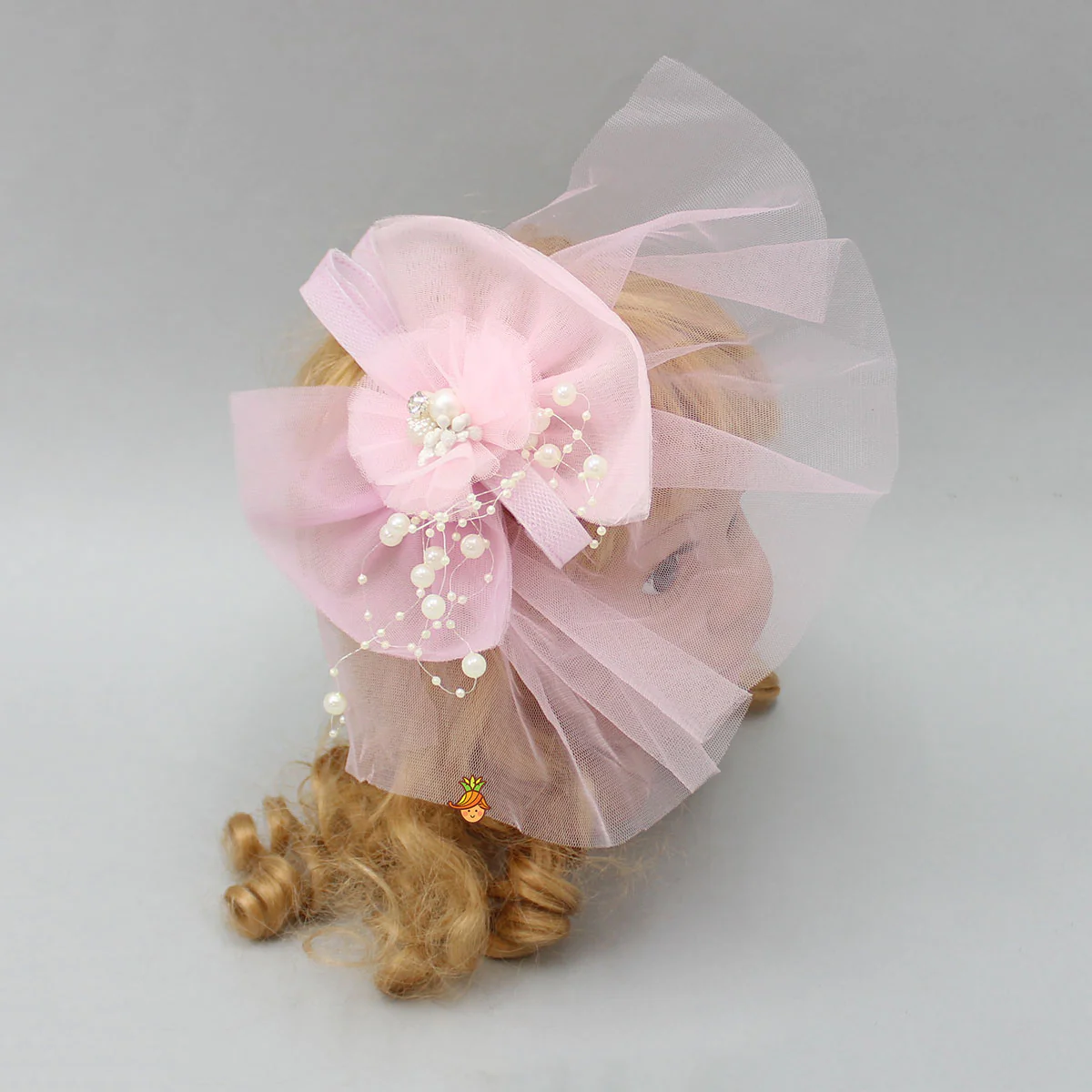 Elegant Pink Floral Hair Clip - Image 3