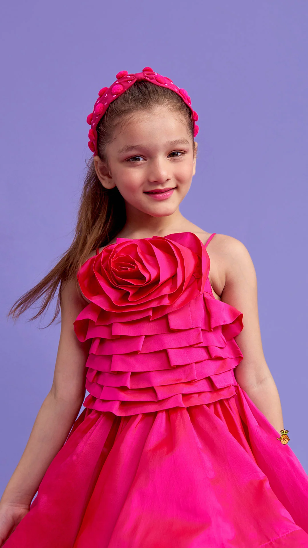 Elegant Pink Strappy Trail Dress - Image 8