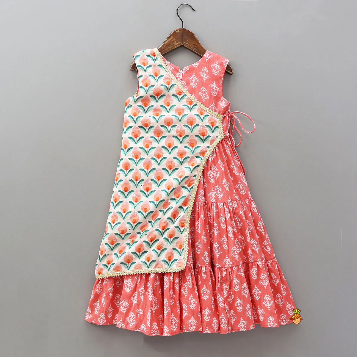Elegant Printed Kurti With One-Sided Flap - Image 2