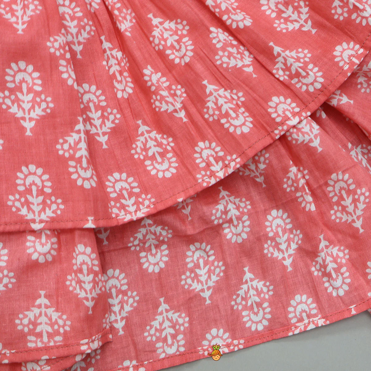 Elegant Printed Kurti With One-Sided Flap - Image 4