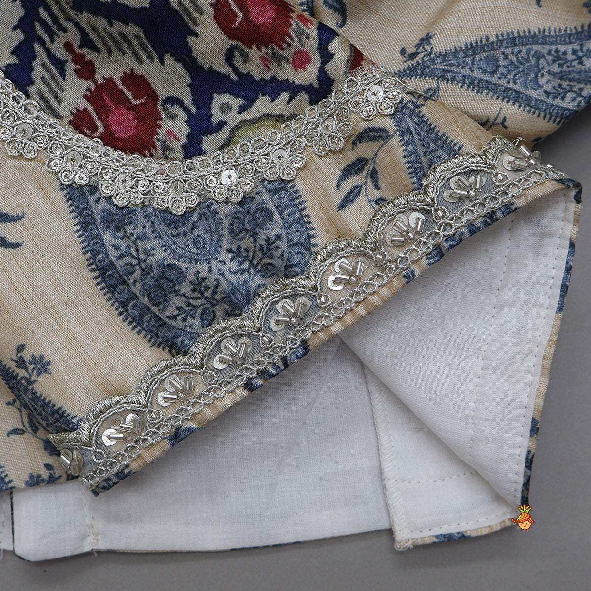 Elegant Round Neck Sheen Top And Lehenga With Sequins Work Net Dupatta - Image 6