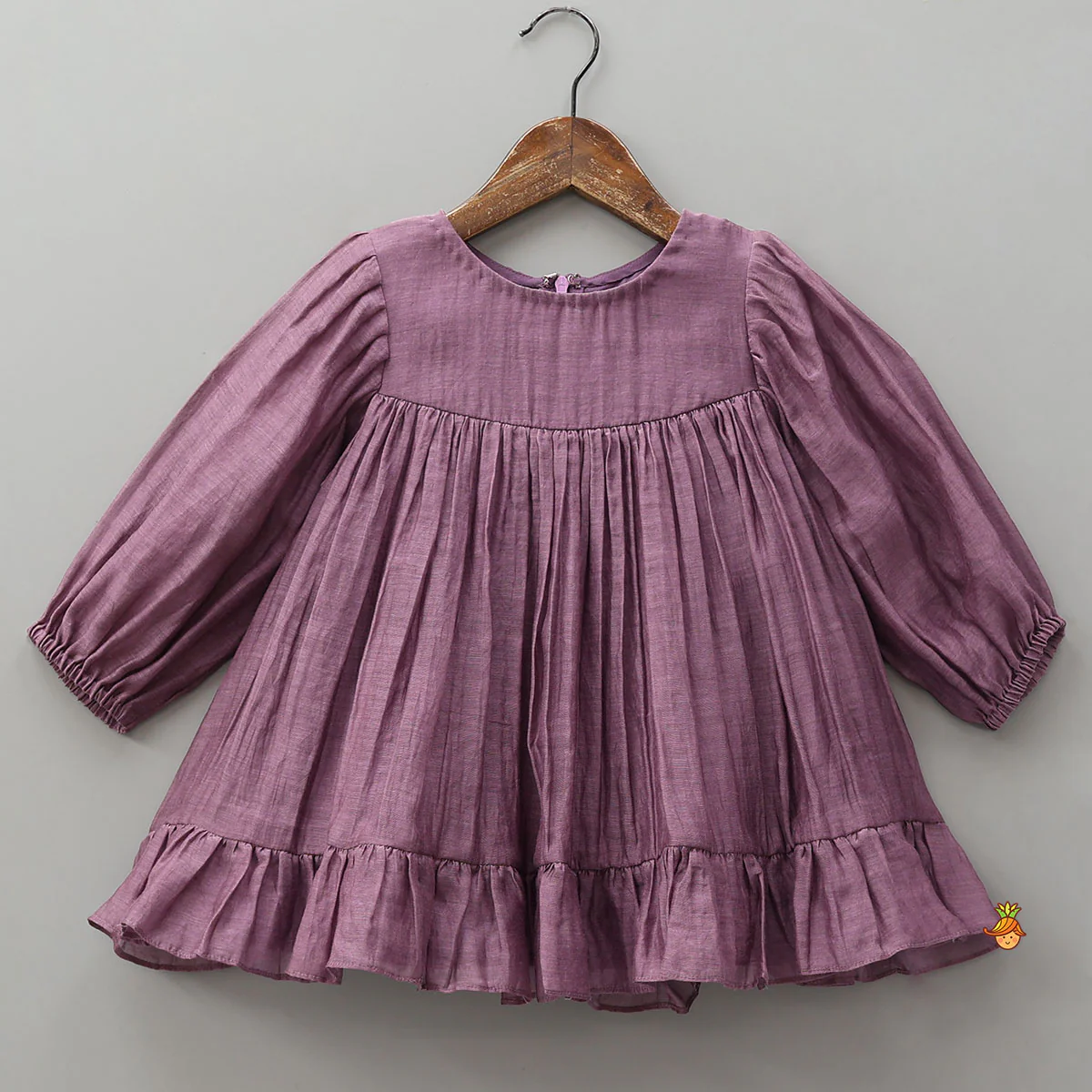 Elegant Ruffled Kurti With Pleated Dhoti - Image 4