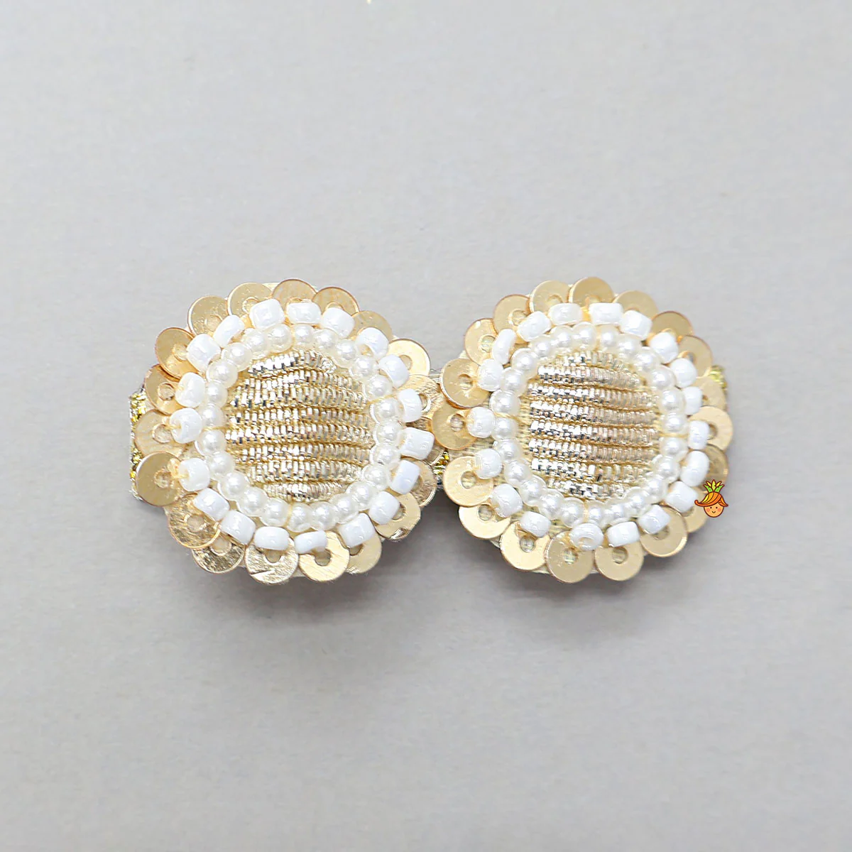 Elegant Sequins And Beads Embellished Hair Clips - Set Of 2 - Image 3