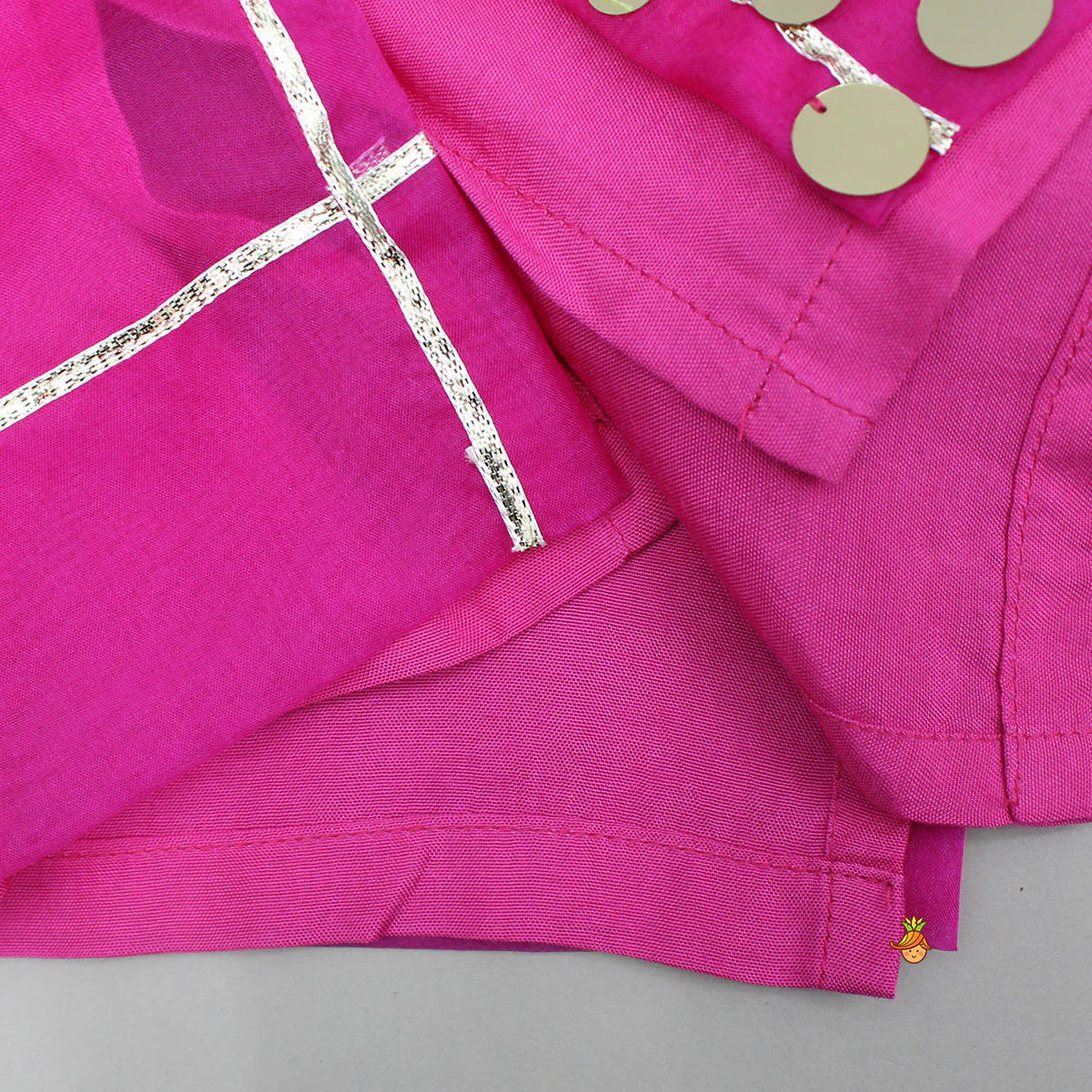 Elegant Strappy Top With Embellished Kurti And Ruffled Sharara With Dupatta - Image 7