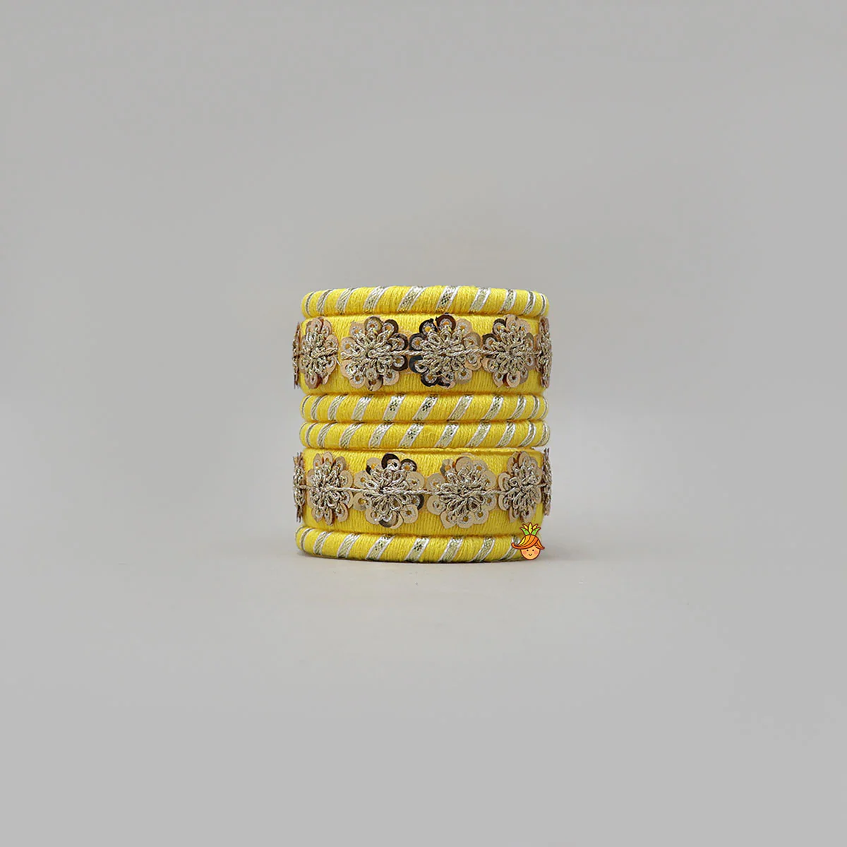 Elegant Thread Bangles With Sequin Detailing