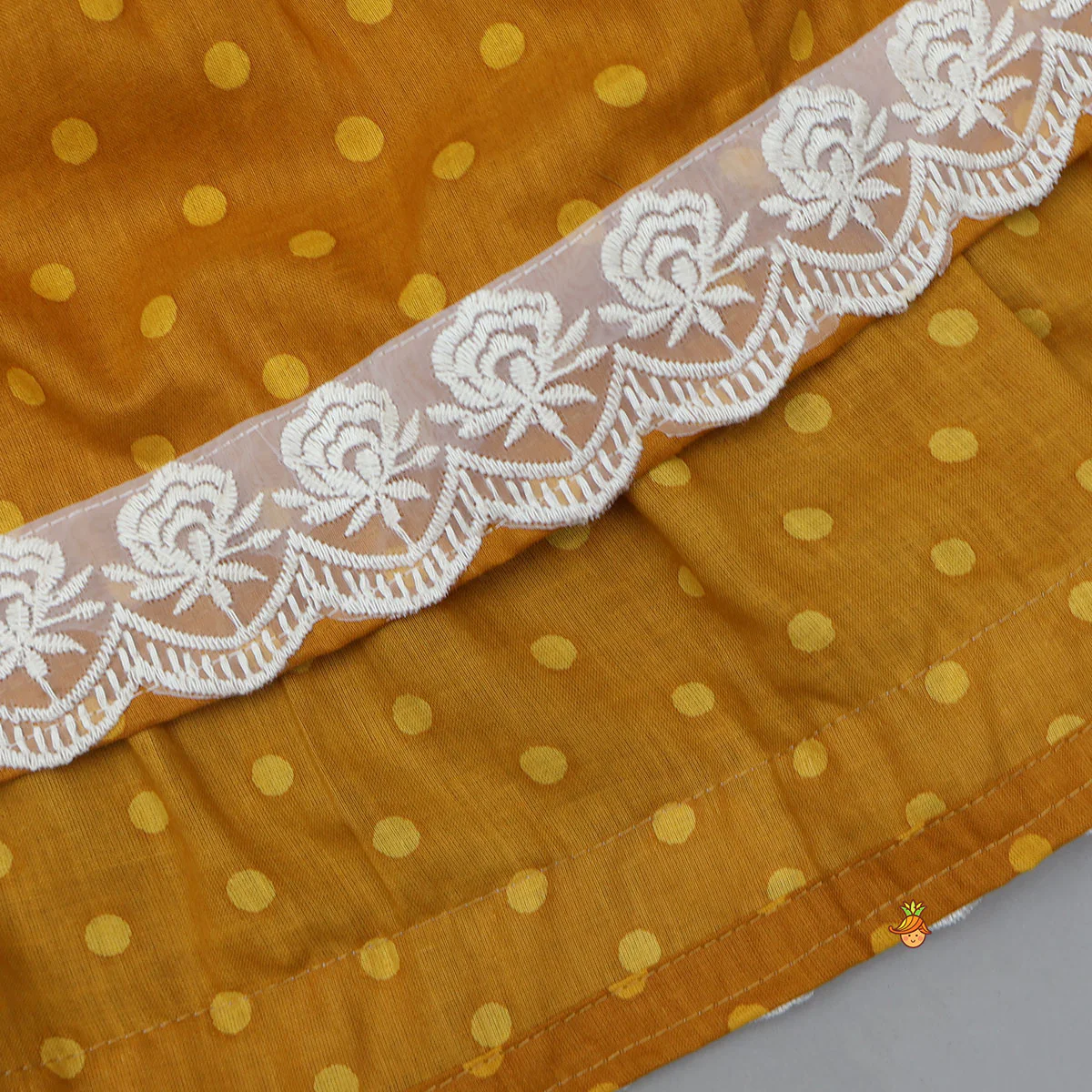 Elegant V-Neck Printed Top With Matching Lehenga - Image 6