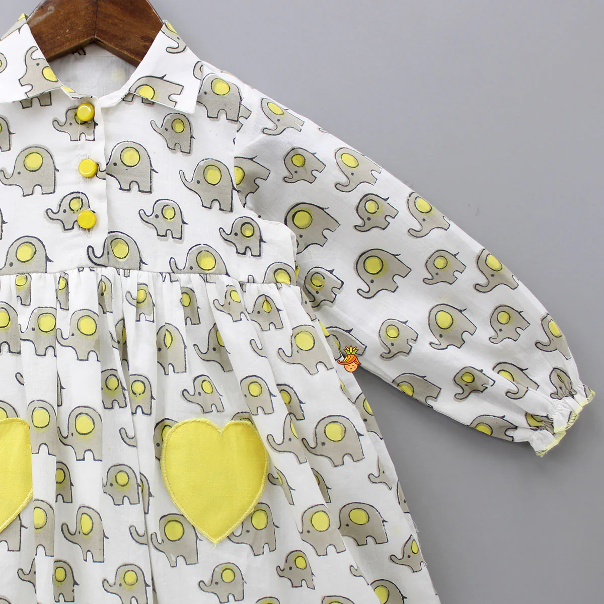 Elephant Print Dress With Heart Shaped Pocket - Image 3
