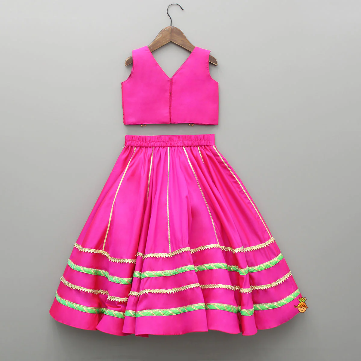 Embellised Pink Top And Lehenga With Dupatta - Image 2