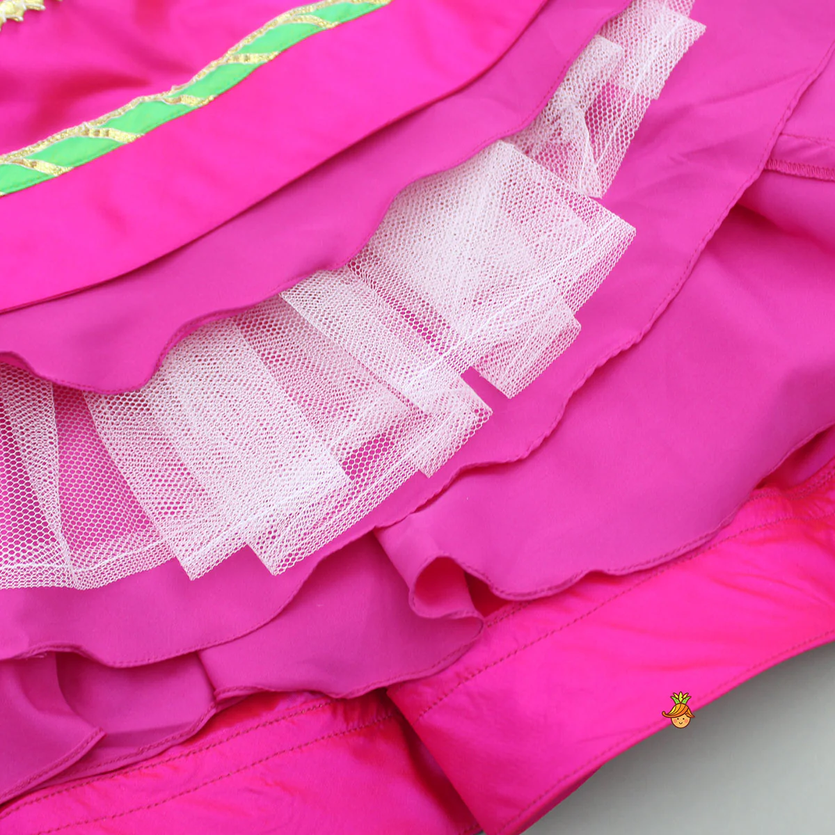 Embellised Pink Top And Lehenga With Dupatta - Image 7