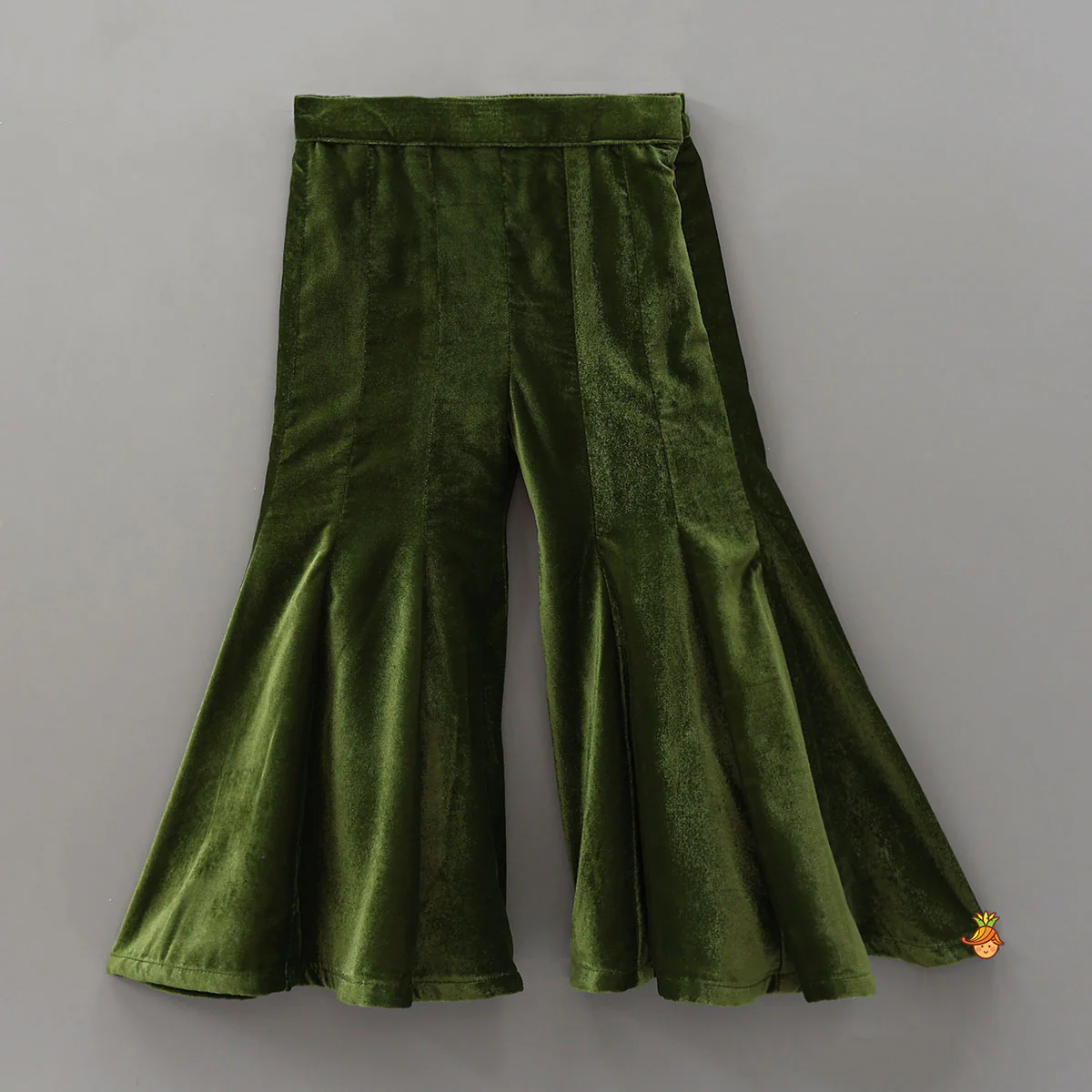 Embellished Velvet Jacket Top With Flared Pants And Embroidered Belt - Image 4