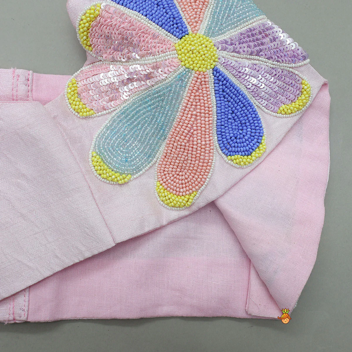 Embroidered Cape-Style Crop Top And Flared Palazzo - Image 7