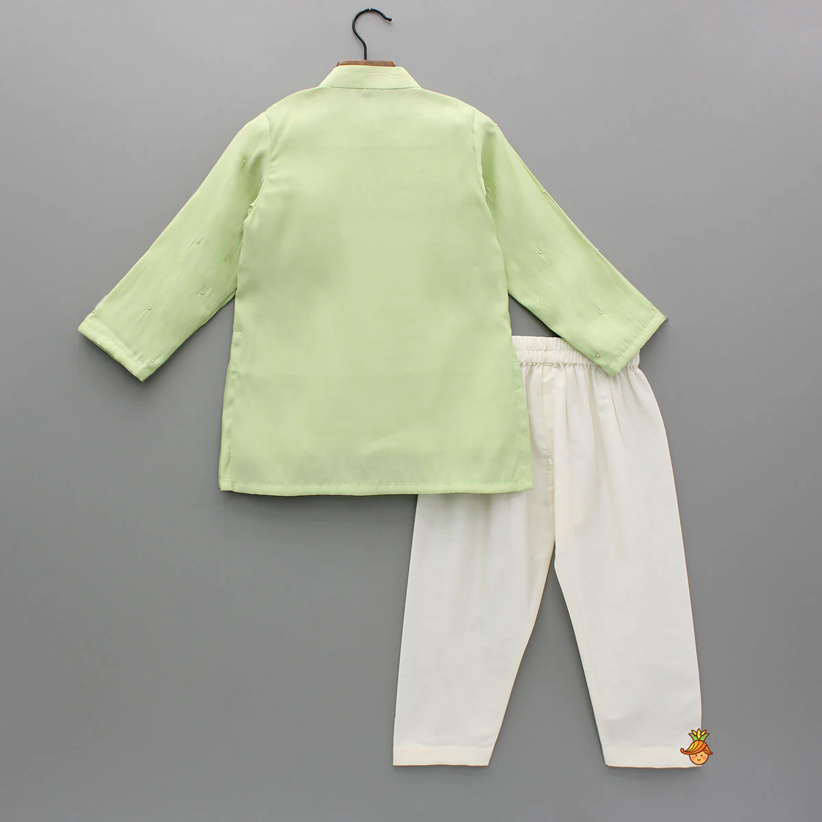 Zardozi Embroidered Green Kurta And Pyjama - Image 2
