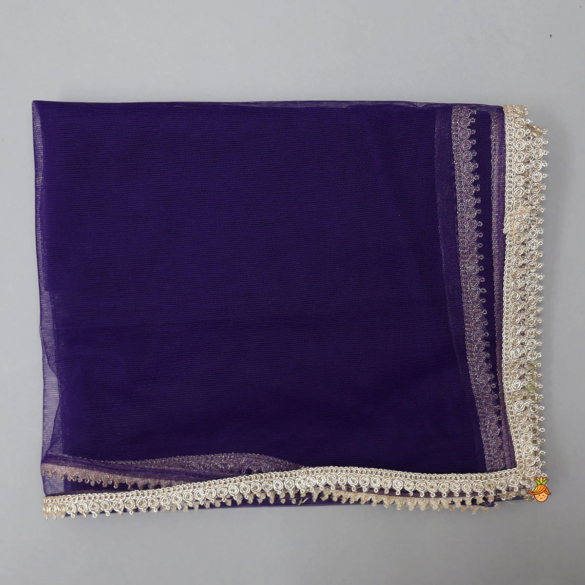 Embroidered Purple Top And Pleated Lehenga With Net Dupatta - Image 8