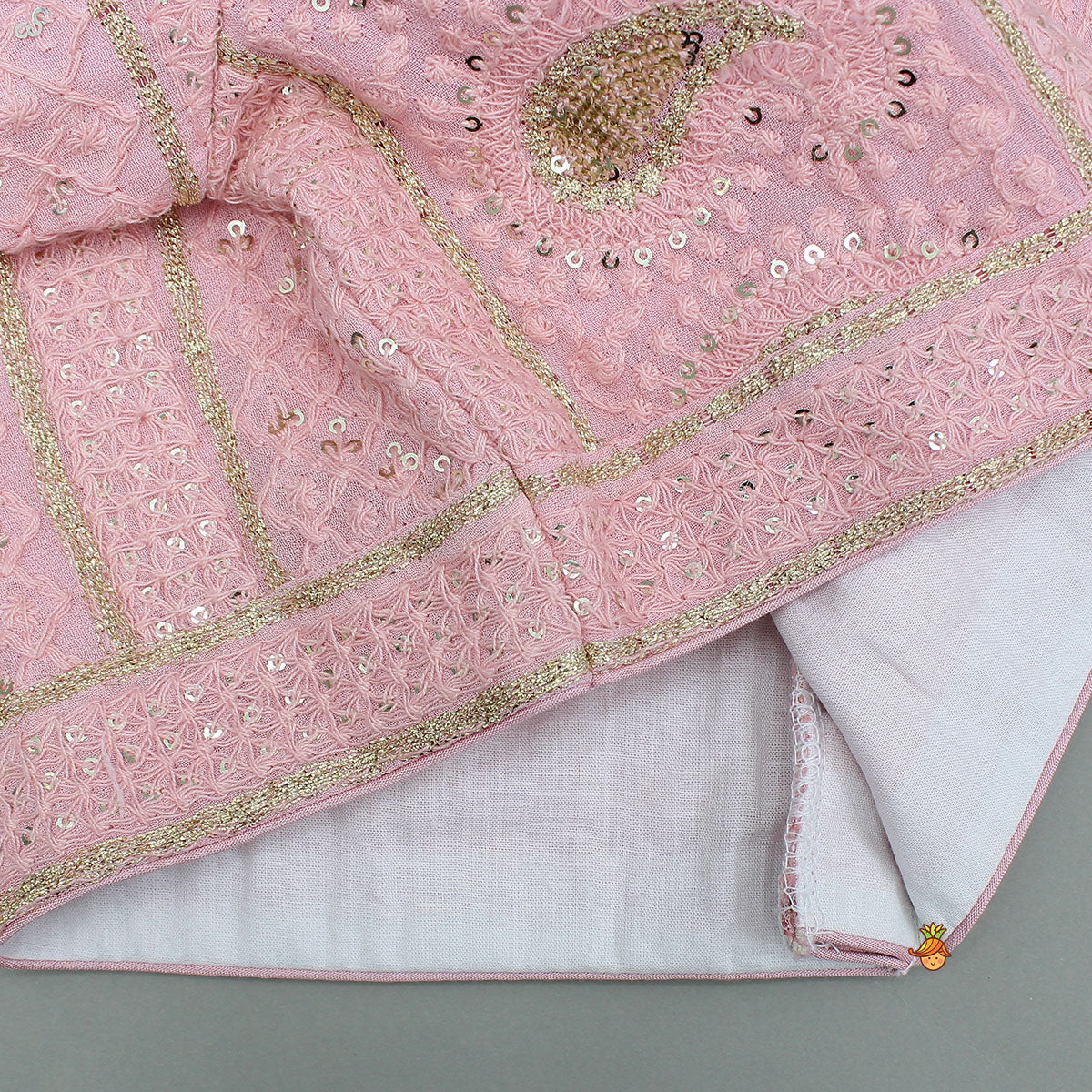 Embroidered Top And Lehenga With Matching Potli And Net Dupatta - Image 6