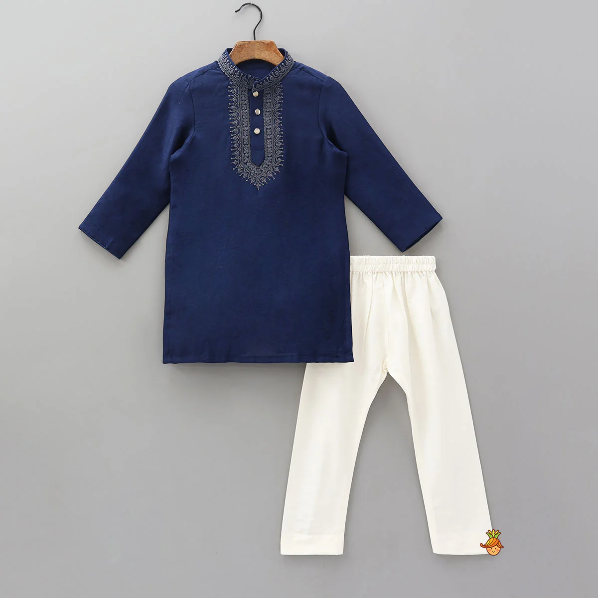 Embroidered Yoke Kurta And Pyjama