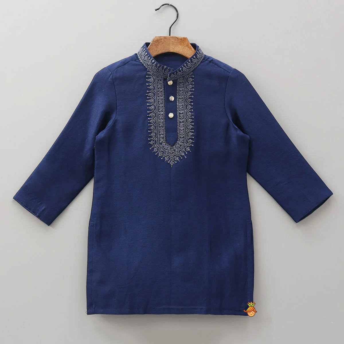 Embroidered Yoke Kurta And Pyjama - Image 3