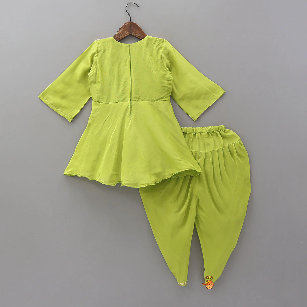 Embroidered Yoke Kurti And Dhoti Pant - Image 2