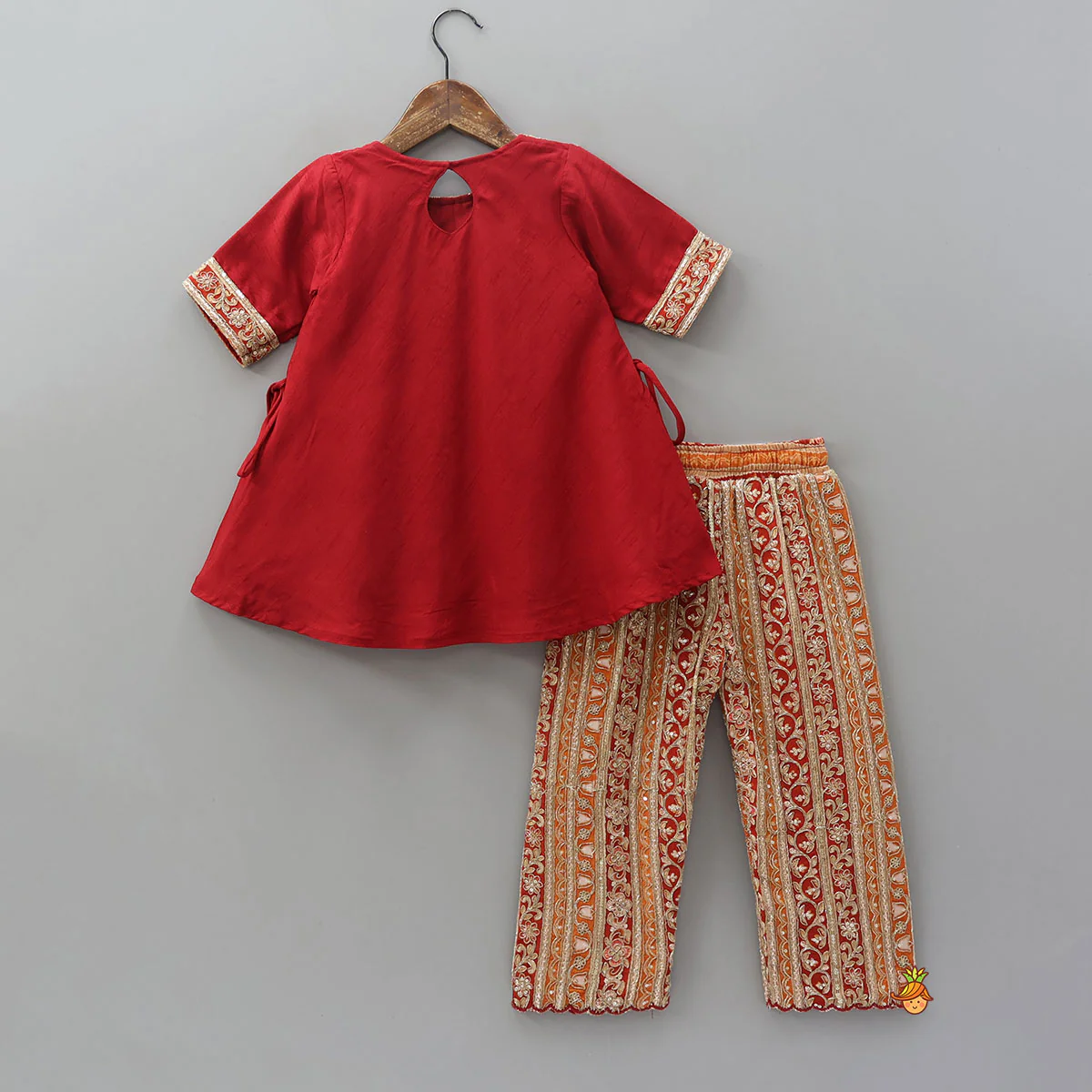 Embroidered Yoke Kurti And Pant - Image 2