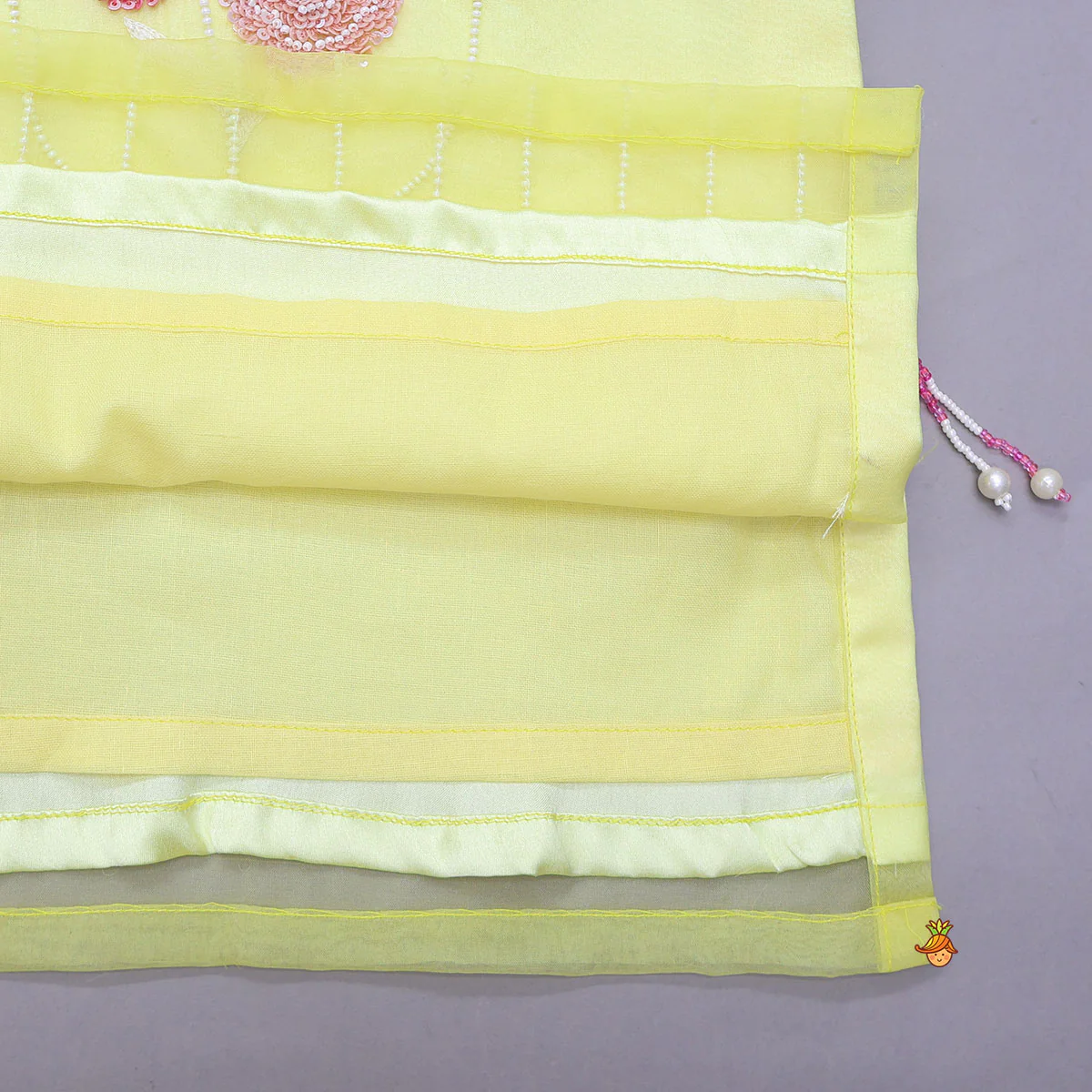 Embroidered Yoke Organza Kurti And Sharara - Image 5