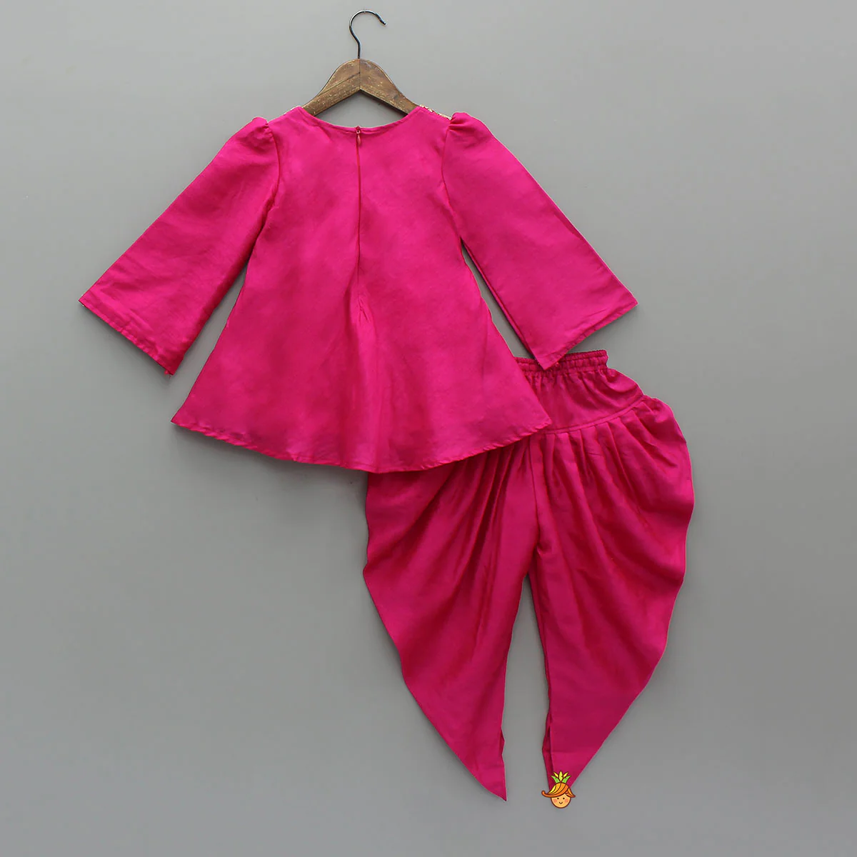 Embroidered Yoke Tassels Enhanced Kurti And Dhoti - Image 2