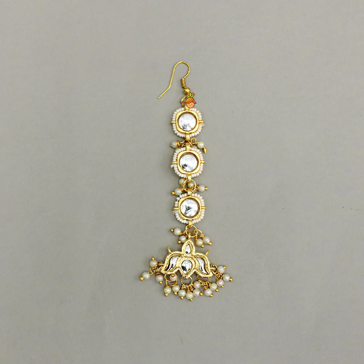 Ethnic Artificial Stones Embellished Maang Tikka - Image 2