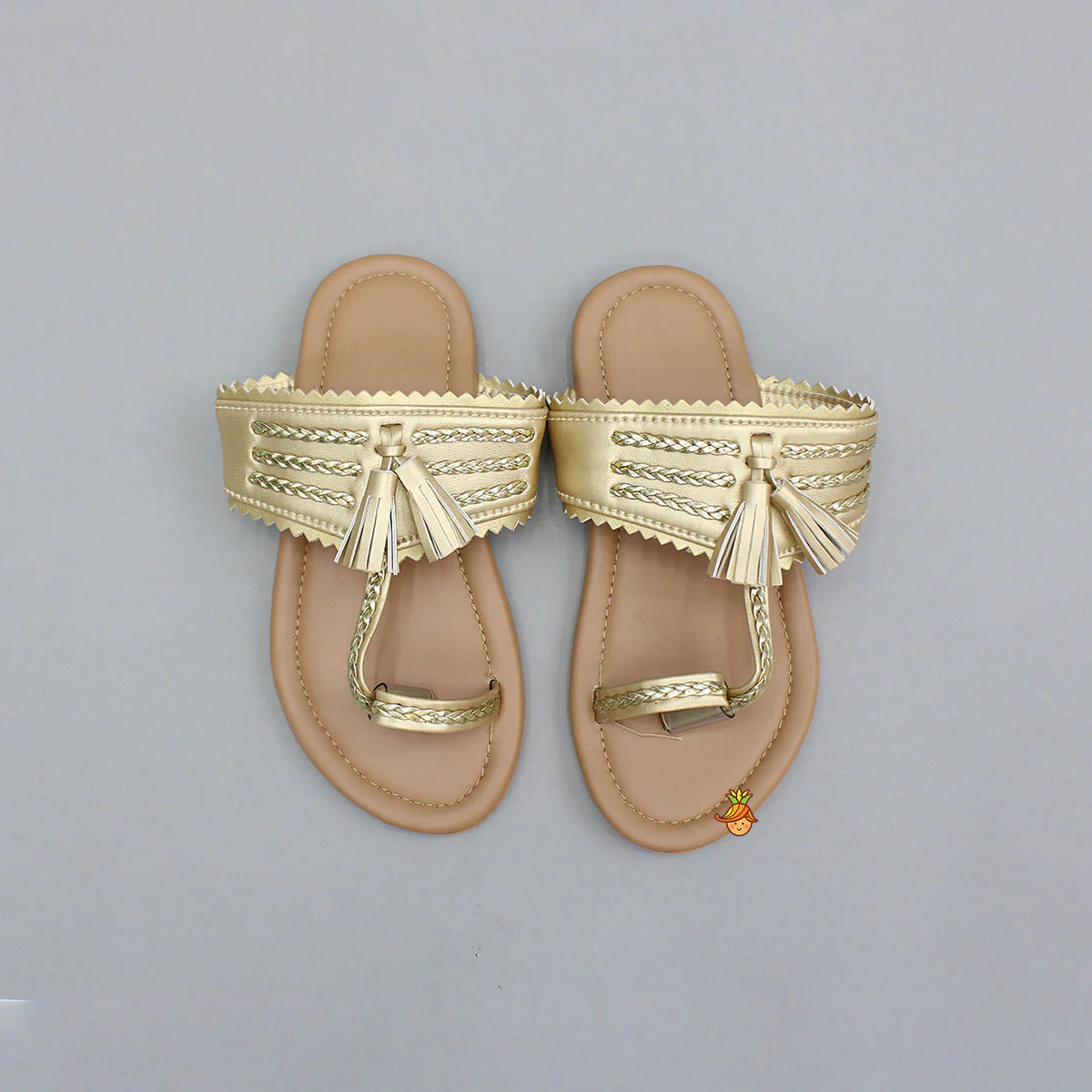 Ethnic Braid Detailed Kolhapuri Flats - Image 3