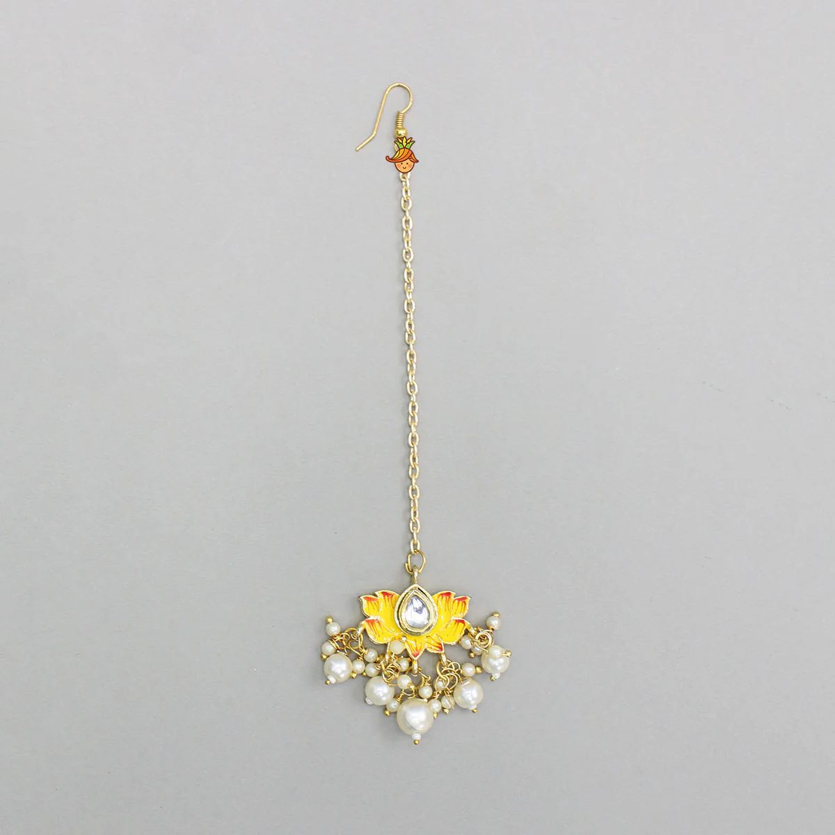 Ethnic Embellished Yellow Floral Maang Tikka