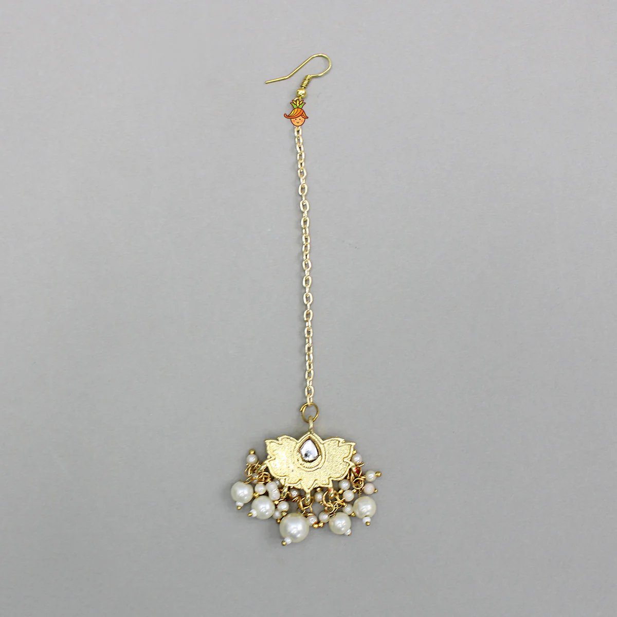 Ethnic Embellished Yellow Floral Maang Tikka - Image 2