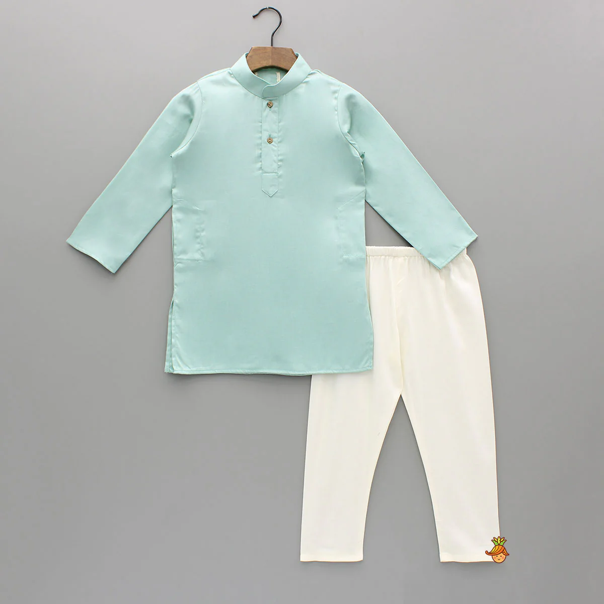 Ethnic Green Kurta With Exquisite Sequins Work Jacket And Pyjama - Image 3