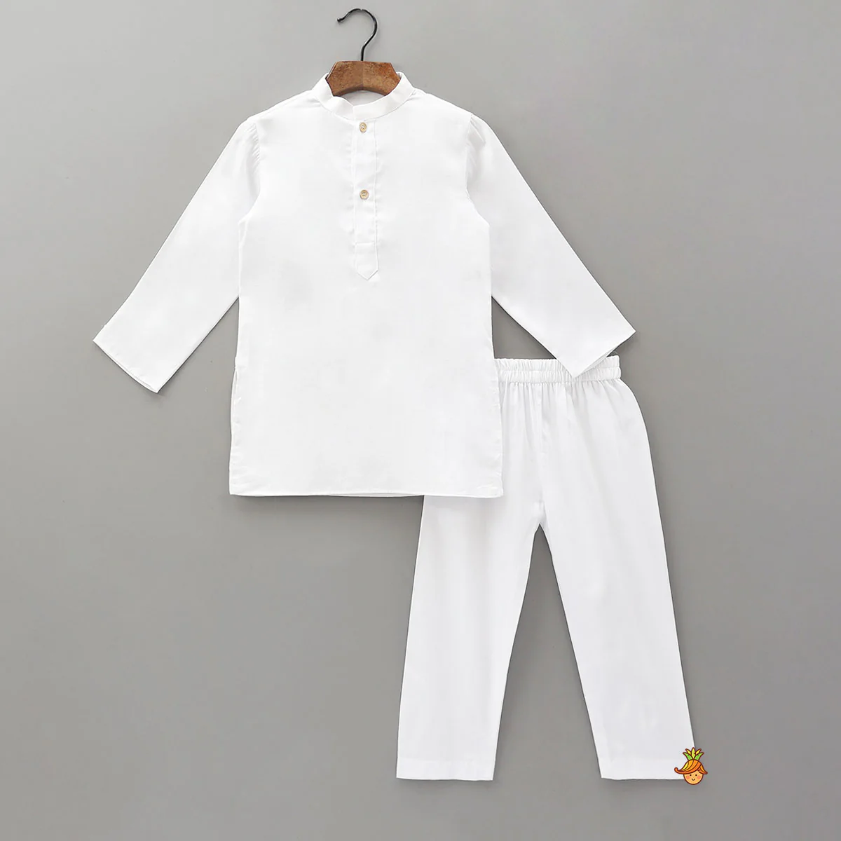 Ethnic Kurta With Adorable Floral Work Jacket And Pyjama - Image 3