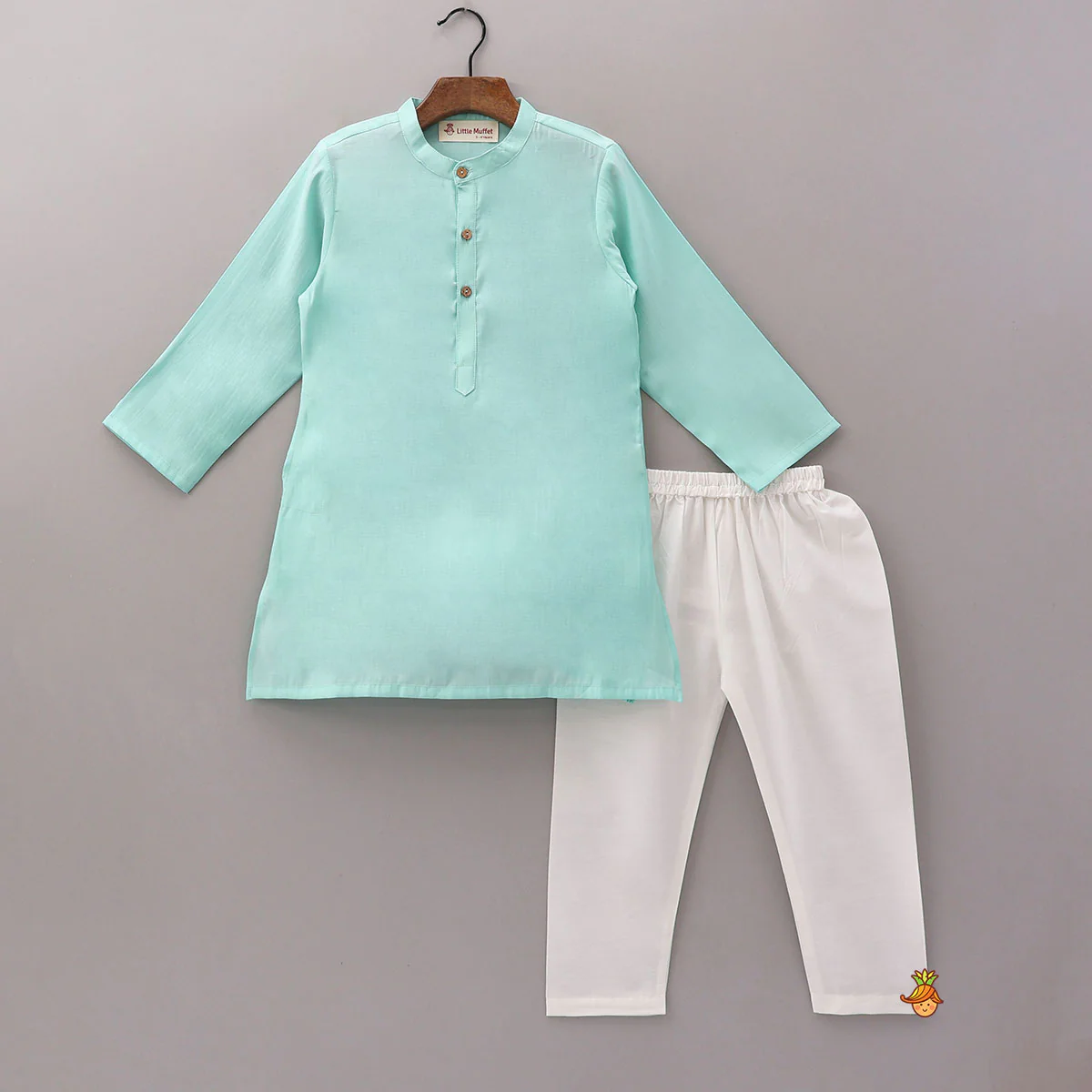 Ethnic Kurta With Embroidered Jacket And Pyjama - Image 3