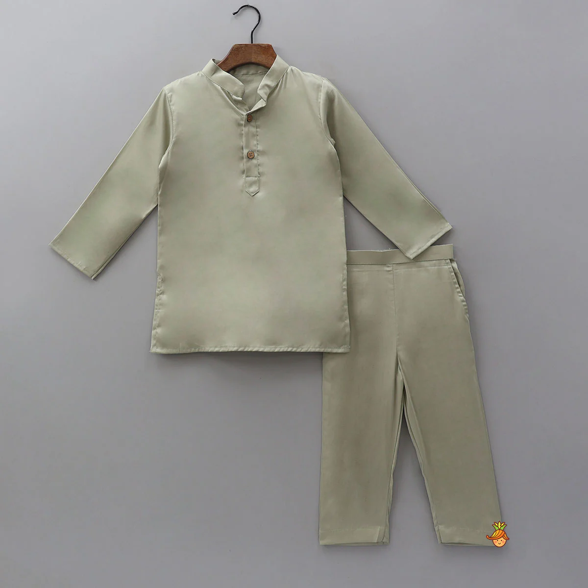 Ethnic Kurta With Front Open Brocade Jacket And Matching Pyjama - Image 3