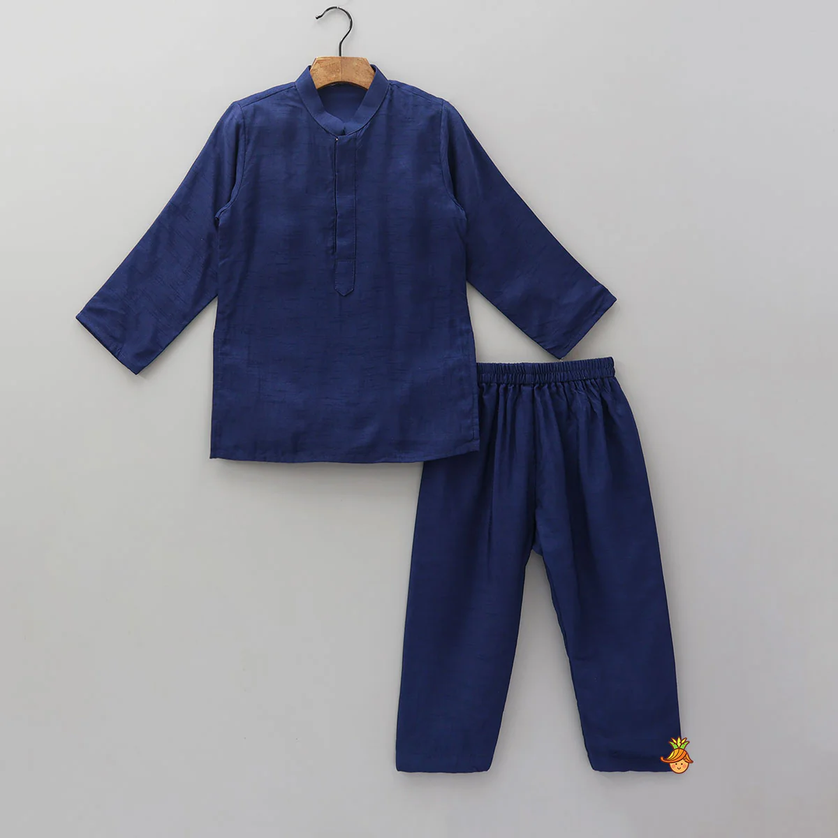 Ethnic Kurta With Heavy Embroidered Asymmetric Jacket And Matching Pyjama - Image 3
