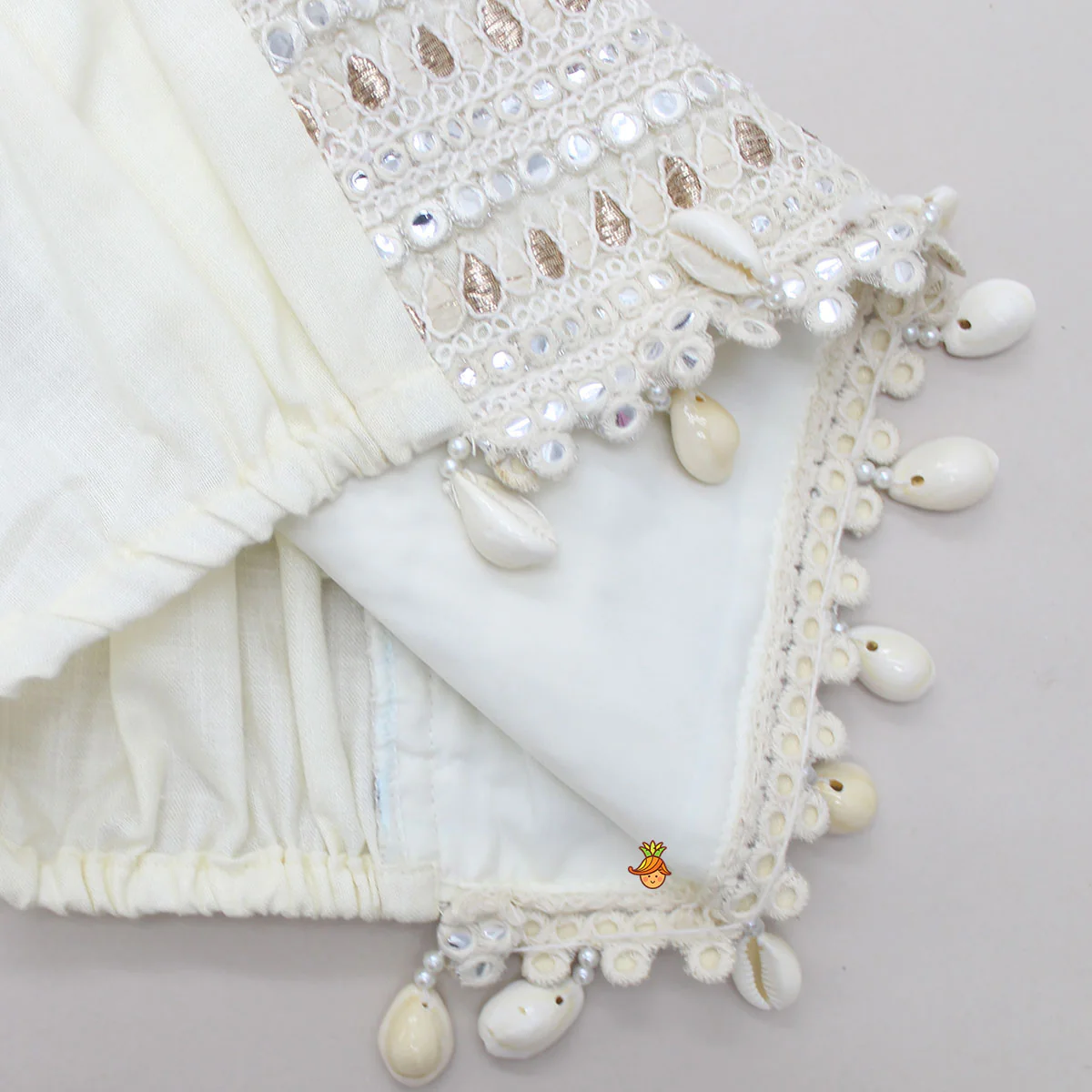 Exquisite Abhla Work Top And Pink Palazzo - Image 5