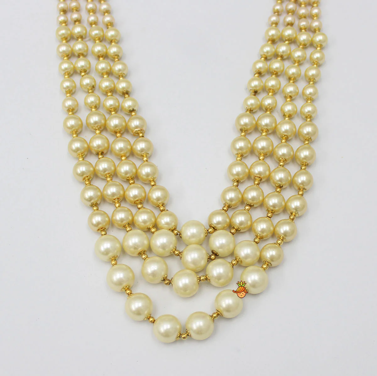 Exquisite Multistranded Pearly Necklace With Earrings - Image 3