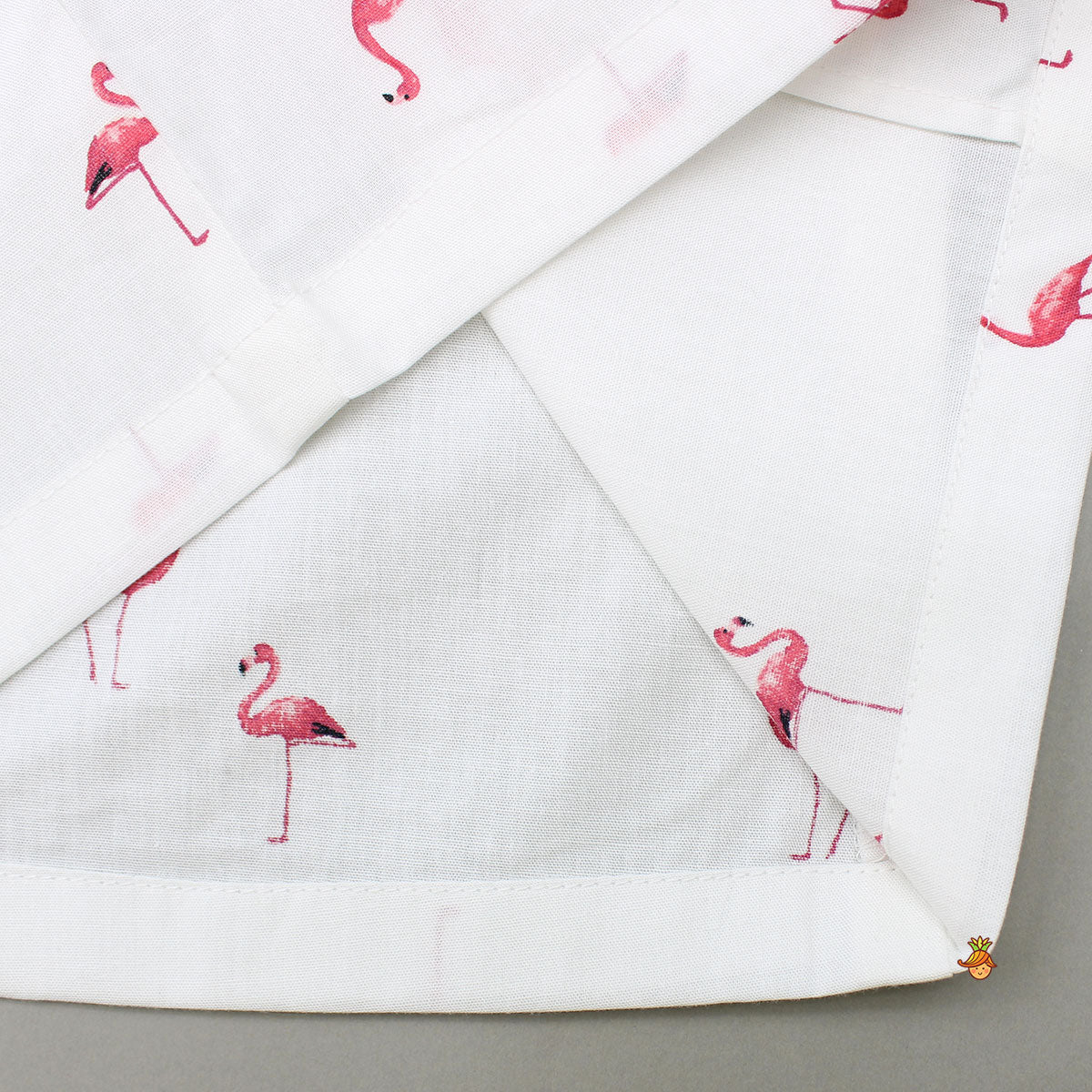 Flamingoes Printed Notch Collar Sleepwear - Image 5